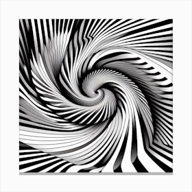 Black and white optical illusion 7 Canvas Print