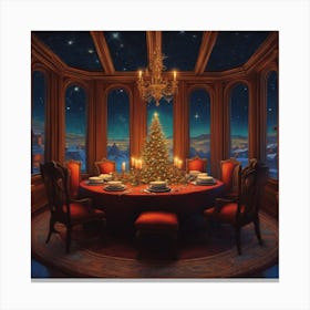 Christmas Dining Room 7 Canvas Print