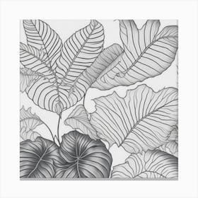 Tropical Leaves myluckycharm 1 Canvas Print