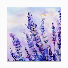 Lavender Watercolor Painting Canvas Print