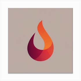 Fire Logo Canvas Print