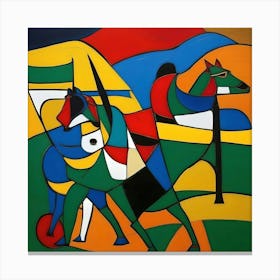 ABSTRACT ART FEATURING CUBISM Canvas Print