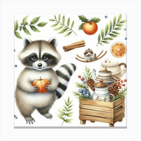 Racoon 2 Canvas Print