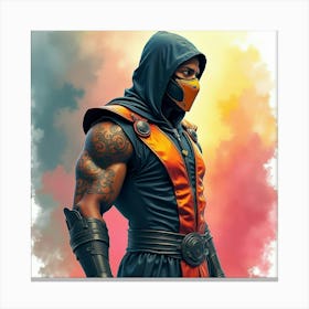 Mortal Kombat Ninja Fighter Concept Art (496) Canvas Print