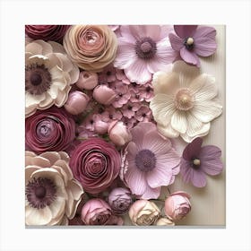 Paper Flower Wall Art 6 Canvas Print