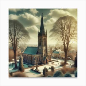 Church In The Snow Canvas Print