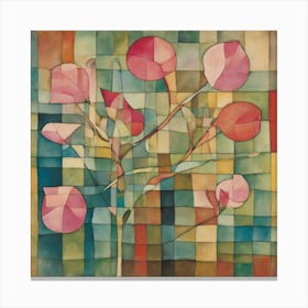 Blossoming, Paul Klee Botanical Abstract Art Print 3 Canvas Print