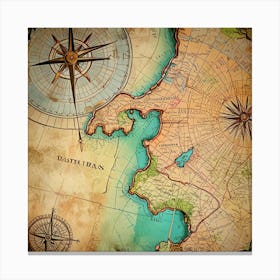 Map Of The World 4 Canvas Print