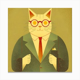 Business Cat Canvas Print