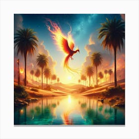 Phoenix In The Desert paintings art print Canvas Print