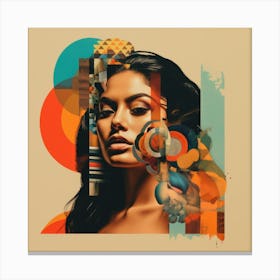 Abstract Shapes Mexican Woman 02 Canvas Print