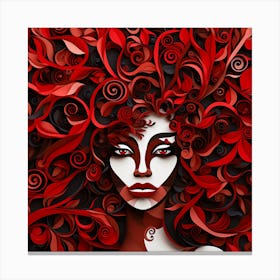 Red Haired Woman 8 Canvas Print