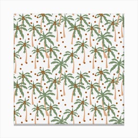 Palm Trees Fabric Canvas Print