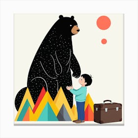 Illustration Of A Bear 1 Canvas Print