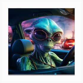 Alien Car 9 1 Canvas Print