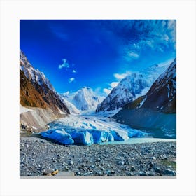 Glacier In New Zealand Canvas Print