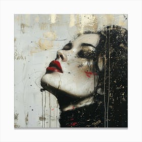 'The Girl With Red Lips' 1 Canvas Print