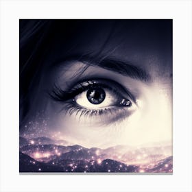 Gazing at the Starry Night Sky Canvas Print