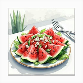 Watermelon Salad 1 Canvas Print