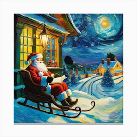 Santa Claus In The Snow Canvas Print