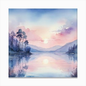 Watercolor Landscape Painting 2 Canvas Print