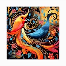 Colorful Birds Canvas Print