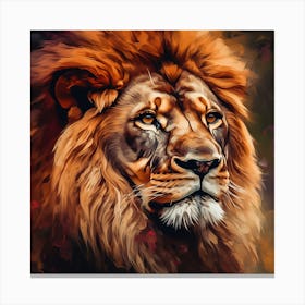 Lion Portrait Canvas Print