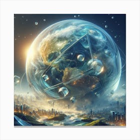 World In Space 2 Canvas Print