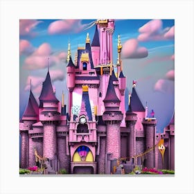 Disney Castle Canvas Print