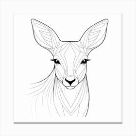 Deer Head 1 Canvas Print