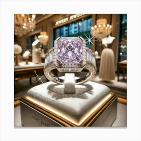 Pink Diamond Ring 1 Canvas Print