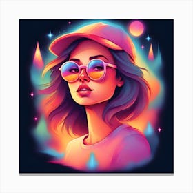 Psychedelic Girl Canvas Print