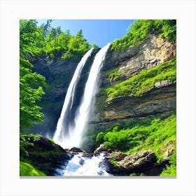 Waterfall - Waterfall Stock Videos & Royalty-Free Footage 8 Canvas Print