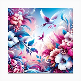 Abstract Floral Painting 1 Canvas Print