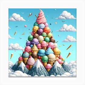 Ice Cream Tower Canvas Print