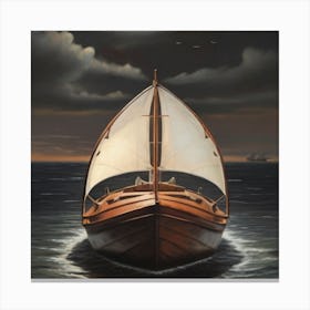 Boat On The Sea Canvas Print