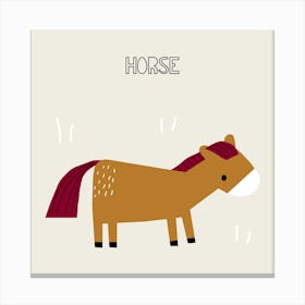 Cute horse print Canvas Print