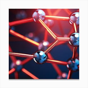 Illustration Of Molecular Structure Canvas Print