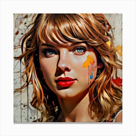 Taylor Swift Painting Canvas Print