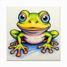 Frog Drawing 6 Canvas Print