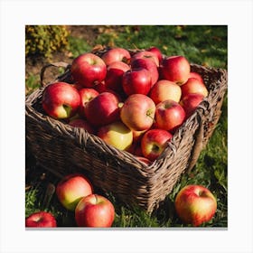 Basket Of Apples 3 Canvas Print