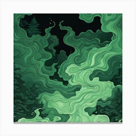 Green Flirs Canvas Print