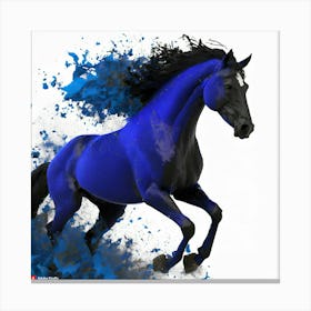 Blue Horse Canvas Print