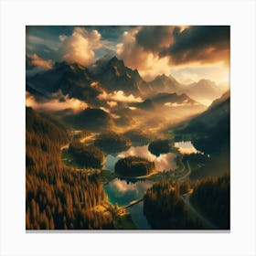 Sunrise In The Mountains 22 Canvas Print