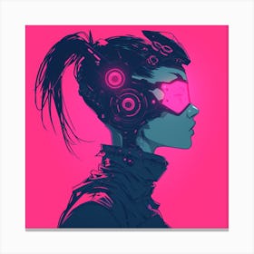 Cyberpunk Girl 4 Canvas Print