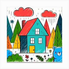 House In The Forest 1 Canvas Print