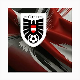 Austria National Football Team Logo Wall Art 5 Canvas Print