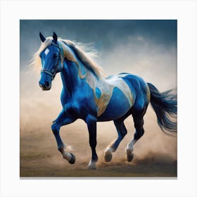 Blue Horse Canvas Print