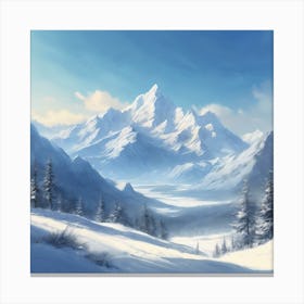 Snowy Mountains 2 Canvas Print