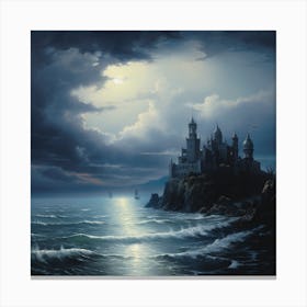 Night At The Castle Canvas Print